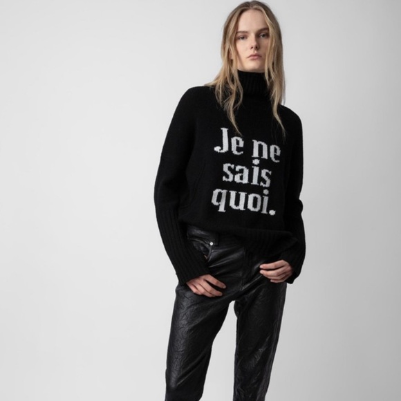 ZADIG & VOLTAIRE Alma JNSQ WOOL TURTLNECK Sweater BLACK - Picture 5 of 7